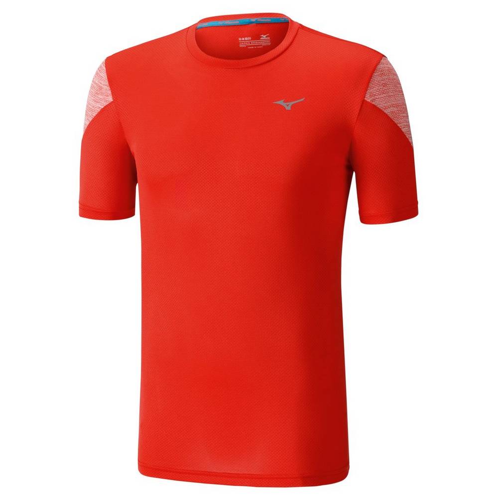 Mens Mizuno ALPHA SHORT SLEEVE 2.0 Running T-Shirts Pink Philippines (ASJNFG826)